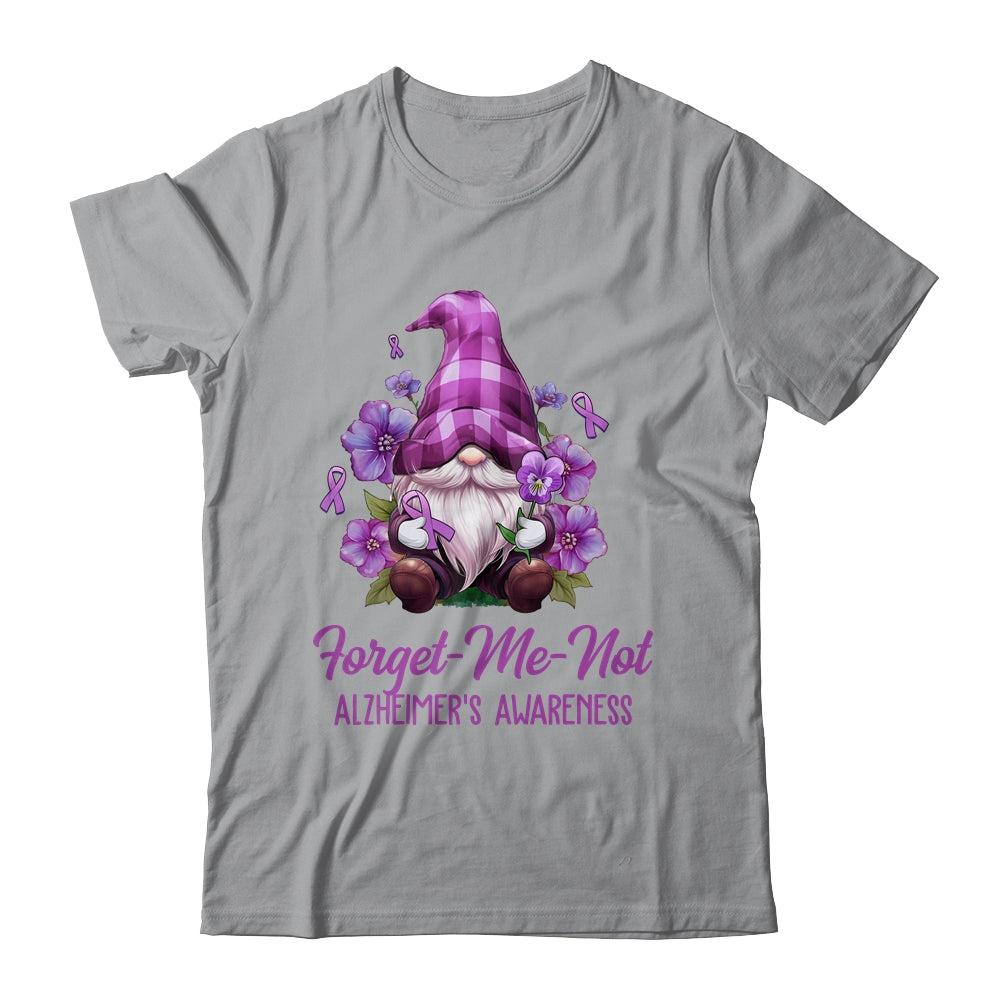 Forget Me Not Purple Alzheimer's Awareness Gnome Flower Shirt & Hoodie | siriusteestore