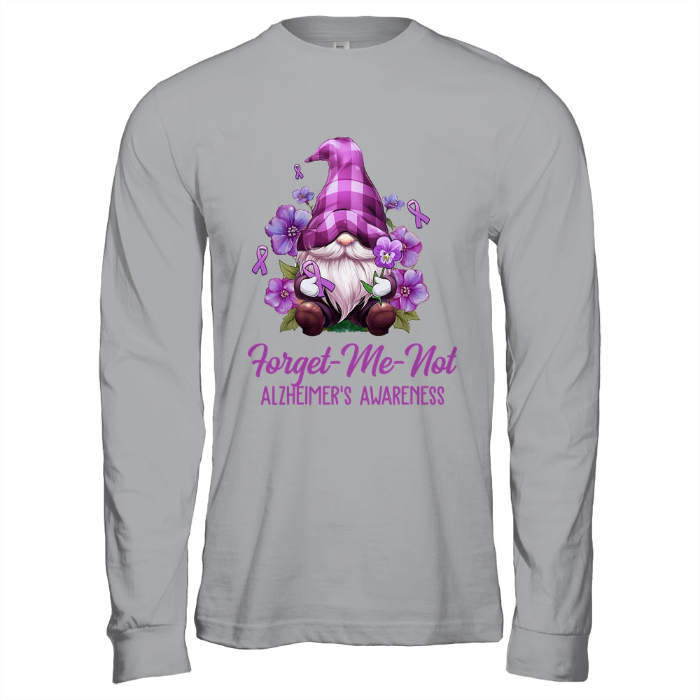 Forget Me Not Purple Alzheimer's Awareness Gnome Flower Shirt & Hoodie | siriusteestore