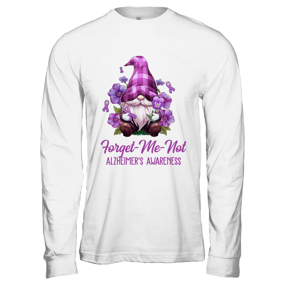 Forget Me Not Purple Alzheimer's Awareness Gnome Flower Shirt & Hoodie | siriusteestore