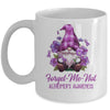 Forget Me Not Purple Alzheimer's Awareness Gnome Flower Mug | siriusteestore