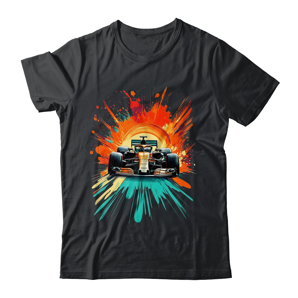 Formula Racing Open Wheel Race Car On Racing Track Shirt & Hoodie | siriusteestore