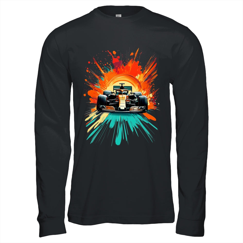 Formula Racing Open Wheel Race Car On Racing Track Shirt & Hoodie | siriusteestore