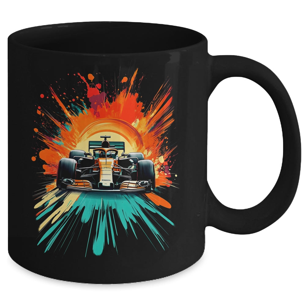 Formula Racing Open Wheel Race Car On Racing Track Mug | siriusteestore