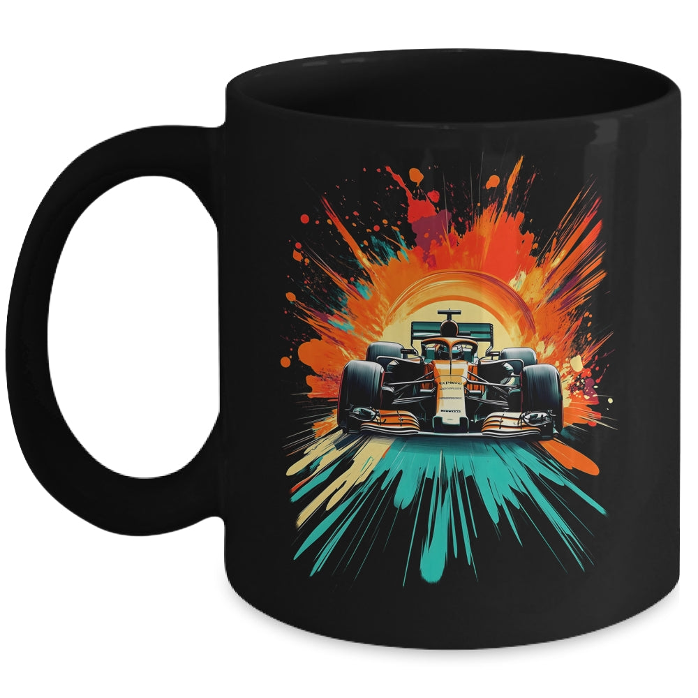 Formula Racing Open Wheel Race Car On Racing Track Mug | siriusteestore
