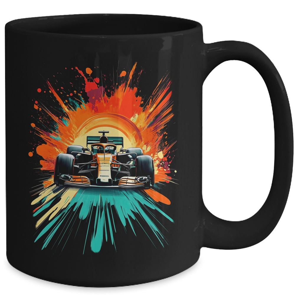 Formula Racing Open Wheel Race Car On Racing Track Mug | siriusteestore