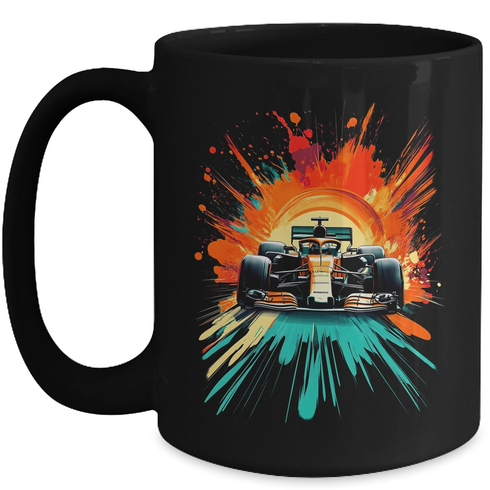 Formula Racing Open Wheel Race Car On Racing Track Mug | siriusteestore