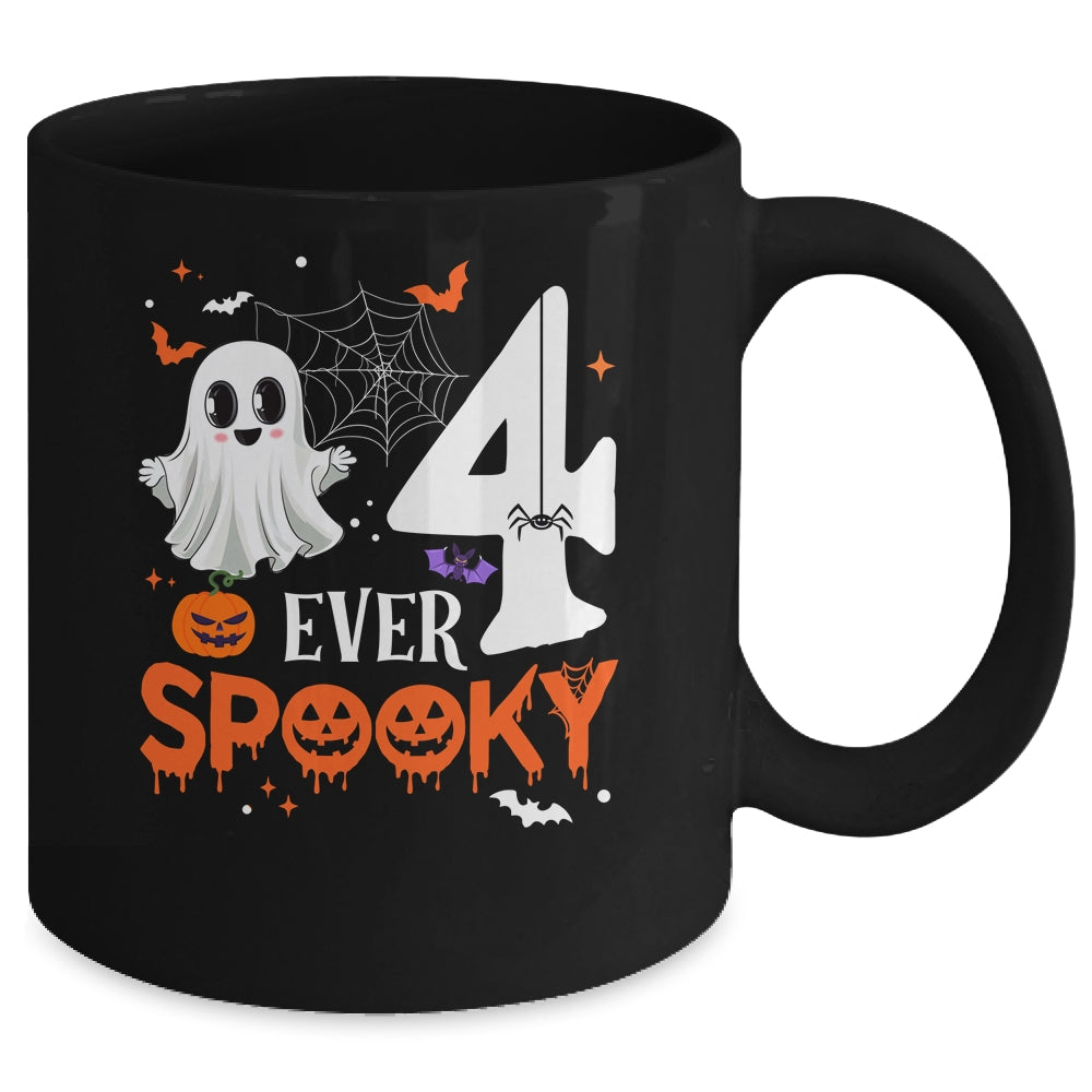 Four Ever Spooky Birthday Decorations Halloween 4th Birthday Mug | siriusteestore