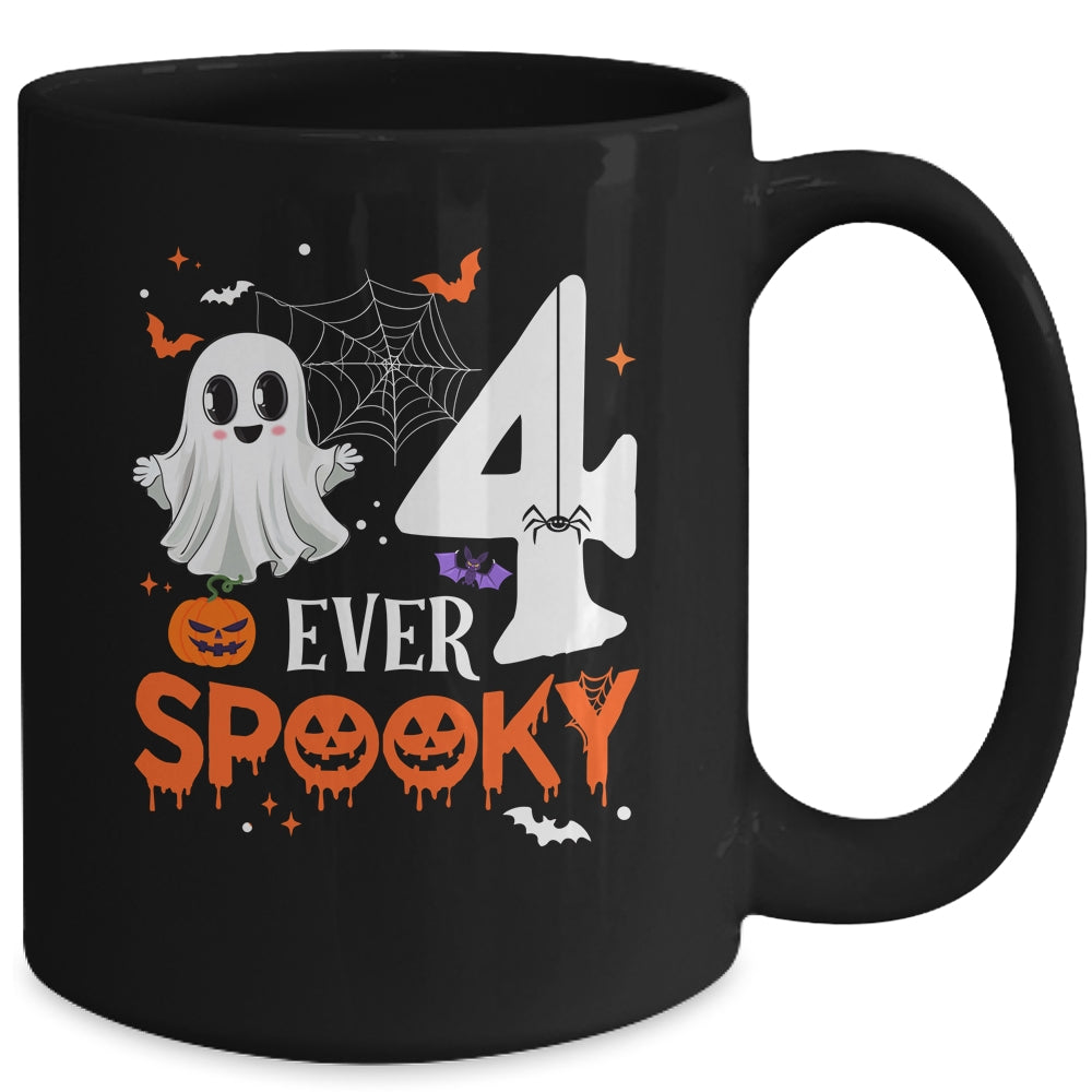 Four Ever Spooky Birthday Decorations Halloween 4th Birthday Mug | siriusteestore