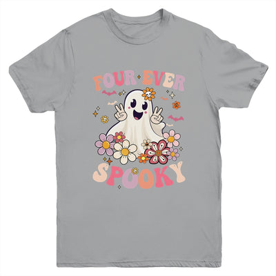 Four Ever Spooky Halloween 4th Birthday Party Decorations Youth Shirt | siriusteestore
