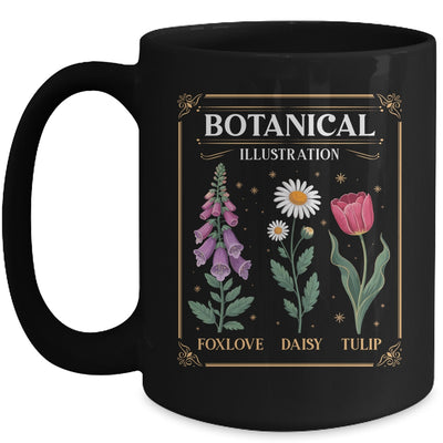 Foxglove Daisy Tulip Field Vibe Vintage Flower Arrangement Women Mug | siriusteestore