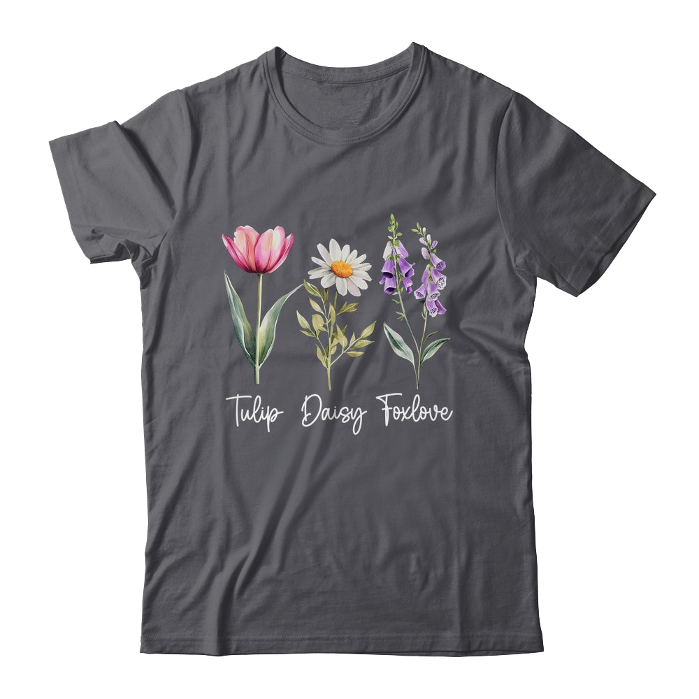 Foxglove Daisy Tulip Floral Flower Mom Grandma Women Shirt & Tank Top | siriusteestore
