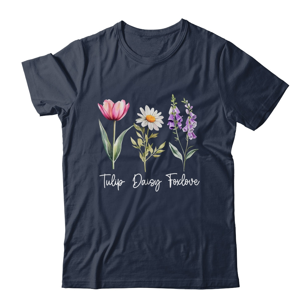 Foxglove Daisy Tulip Floral Flower Mom Grandma Women Shirt & Tank Top | siriusteestore