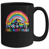Free Aunt Hugs LGBT Gay Lesbian Transgender Pride Rainbow Mug | siriusteestore