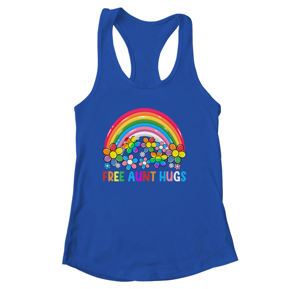Free Aunt Hugs LGBT Gay Lesbian Transgender Pride Rainbow Shirt & Tank Top | siriusteestore