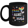 Free Aunt Hugs LGBT Gay Pride Transgender Rainbow Flag Mug | siriusteestore