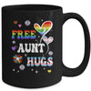 Free Aunt Hugs LGBT Gay Pride Transgender Rainbow Flag Mug | siriusteestore