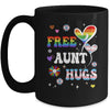 Free Aunt Hugs LGBT Gay Pride Transgender Rainbow Flag Mug | siriusteestore