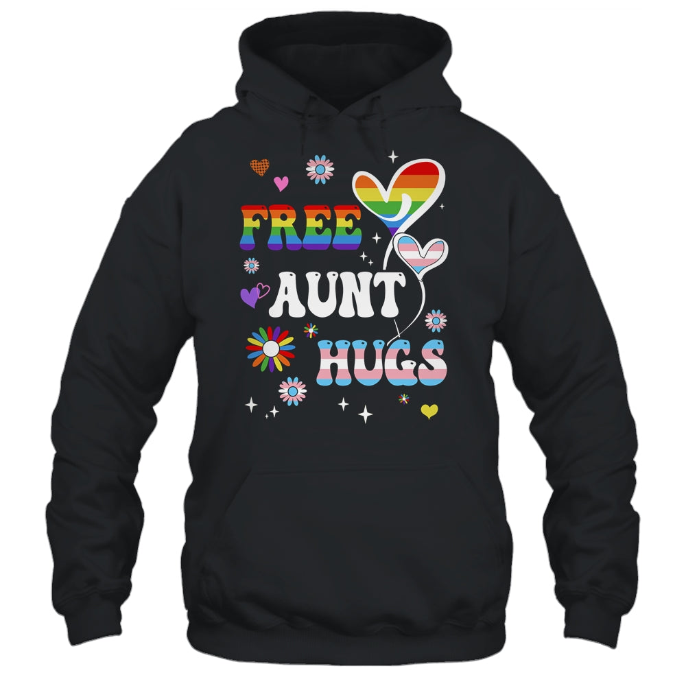 Free Aunt Hugs LGBT Gay Pride Transgender Rainbow Flag Shirt & Tank Top | siriusteestore