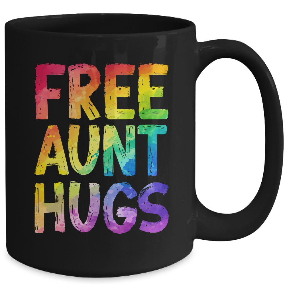 Free Aunt Hugs LGBT Pride LGBTQ Lesbian Gay Rainbow Mug | siriusteestore