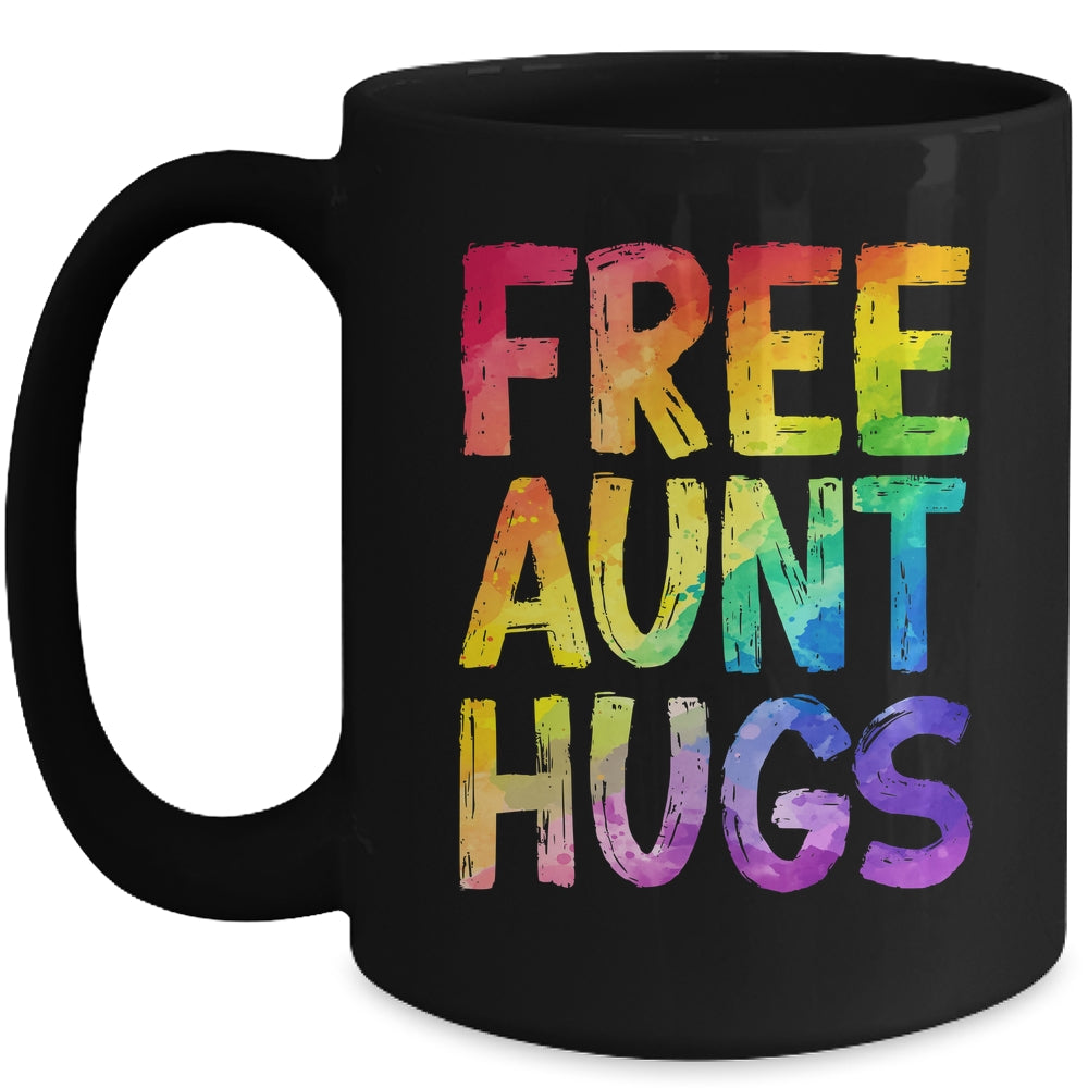 Free Aunt Hugs LGBT Pride LGBTQ Lesbian Gay Rainbow Mug | siriusteestore