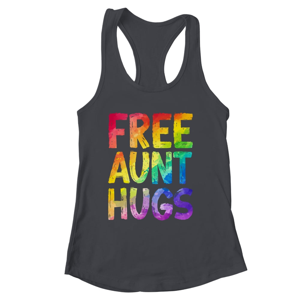 Free Aunt Hugs LGBT Pride LGBTQ Lesbian Gay Rainbow Shirt & Tank Top | siriusteestore