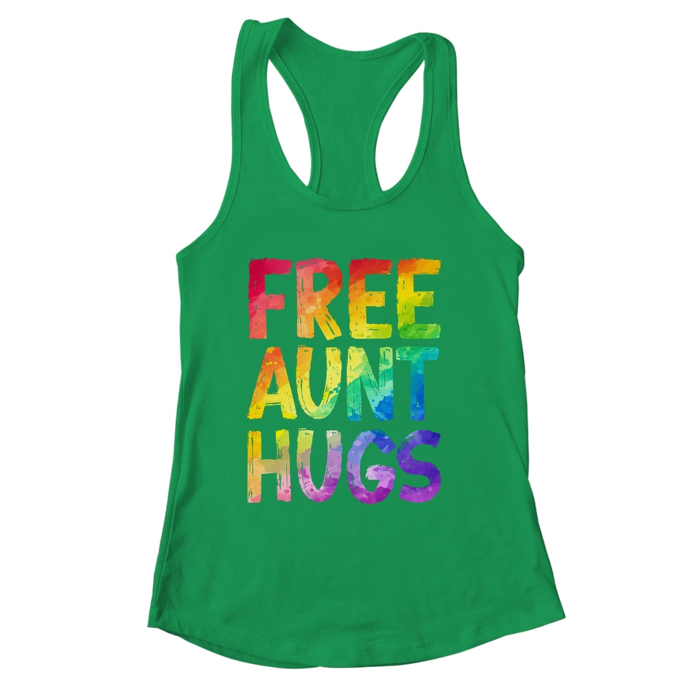 Free Aunt Hugs LGBT Pride LGBTQ Lesbian Gay Rainbow Shirt & Tank Top | siriusteestore
