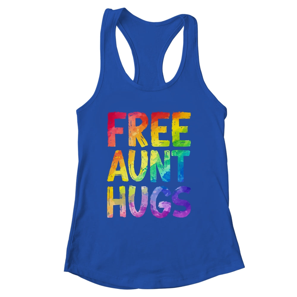 Free Aunt Hugs LGBT Pride LGBTQ Lesbian Gay Rainbow Shirt & Tank Top | siriusteestore