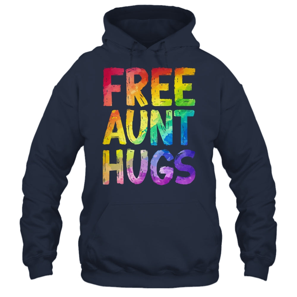 Free Aunt Hugs LGBT Pride LGBTQ Lesbian Gay Rainbow Shirt & Tank Top | siriusteestore