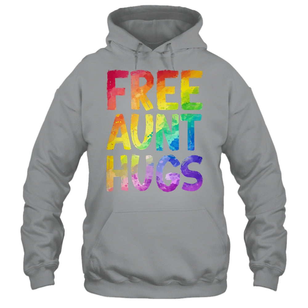 Free Aunt Hugs LGBT Pride LGBTQ Lesbian Gay Rainbow Shirt & Tank Top | siriusteestore