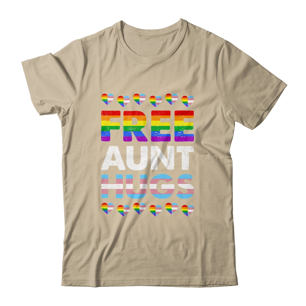 Free Aunt Hugs Rainbow LGBTQ Gay Pride Month Proud Ally Shirt & Tank Top | siriusteestore