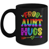 Free Aunt Hugs Rainbow LGBT Lesbian Gay Pride Trans Retro Mug | siriusteestore