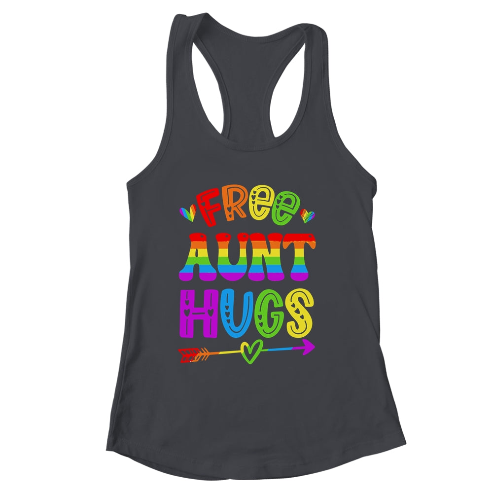 Free Aunt Hugs Rainbow LGBT Lesbian Gay Pride Trans Retro Shirt & Tank Top | siriusteestore