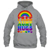 Free Aunt Hugs Rainbow LGBT Lesbian Gay Trans Pride Groovy Shirt & Tank Top | siriusteestore