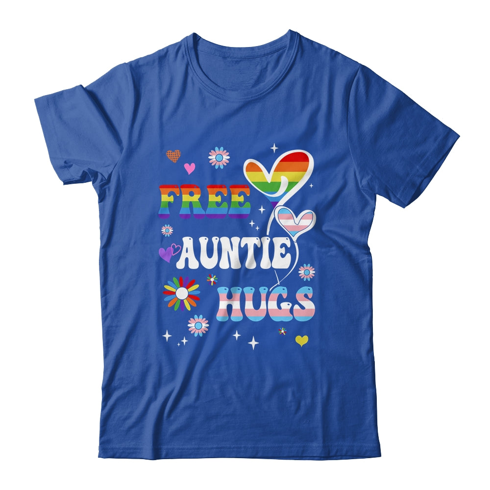 Free Auntie Hugs LGBT Gay Pride Transgender Rainbow Flag Shirt & Tank Top | siriusteestore