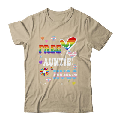 Free Auntie Hugs LGBT Gay Pride Transgender Rainbow Flag Shirt & Tank Top | siriusteestore