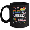 Free Auntie Hugs LGBT Gay Pride Transgender Rainbow Flag Mug | siriusteestore
