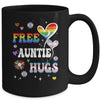 Free Auntie Hugs LGBT Gay Pride Transgender Rainbow Flag Mug | siriusteestore