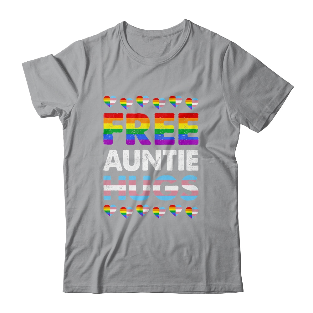 Free Auntie Hugs Rainbow LGBTQ Gay Pride Month Proud Ally Shirt & Tank Top | siriusteestore