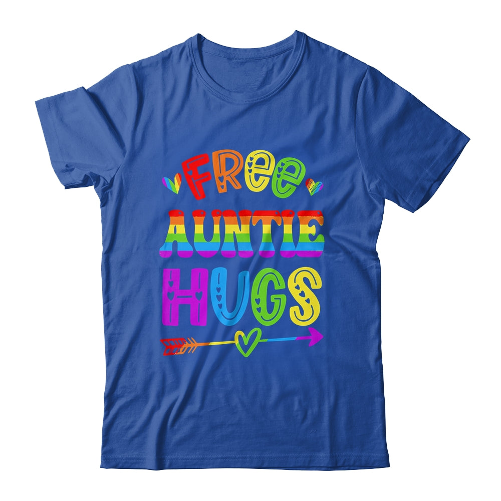 Free Auntie Hugs Rainbow LGBT Lesbian Gay Pride Trans Retro Shirt & Tank Top | siriusteestore