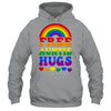 Free Auntie Hugs Rainbow LGBT Lesbian Gay Trans Pride Groovy Shirt & Tank Top | siriusteestore