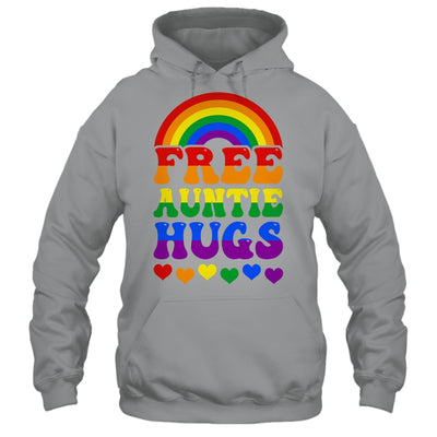 Free Auntie Hugs Rainbow LGBT Lesbian Gay Trans Pride Groovy Shirt & Tank Top | siriusteestore