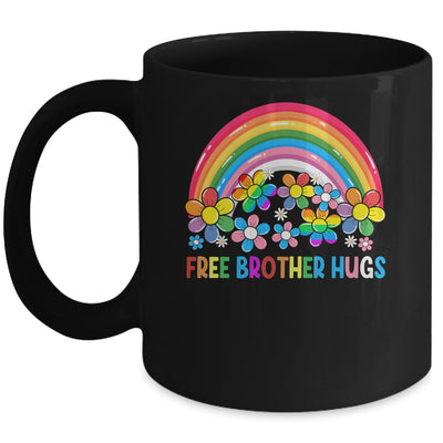 Free Brother Hugs LGBT Gay Lesbian Transgender Pride Rainbow Mug | siriusteestore