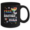 Free Brother Hugs LGBT Gay Pride Transgender Rainbow Flag Mug | siriusteestore