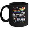Free Brother Hugs LGBT Gay Pride Transgender Rainbow Flag Mug | siriusteestore