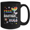 Free Brother Hugs LGBT Gay Pride Transgender Rainbow Flag Mug | siriusteestore