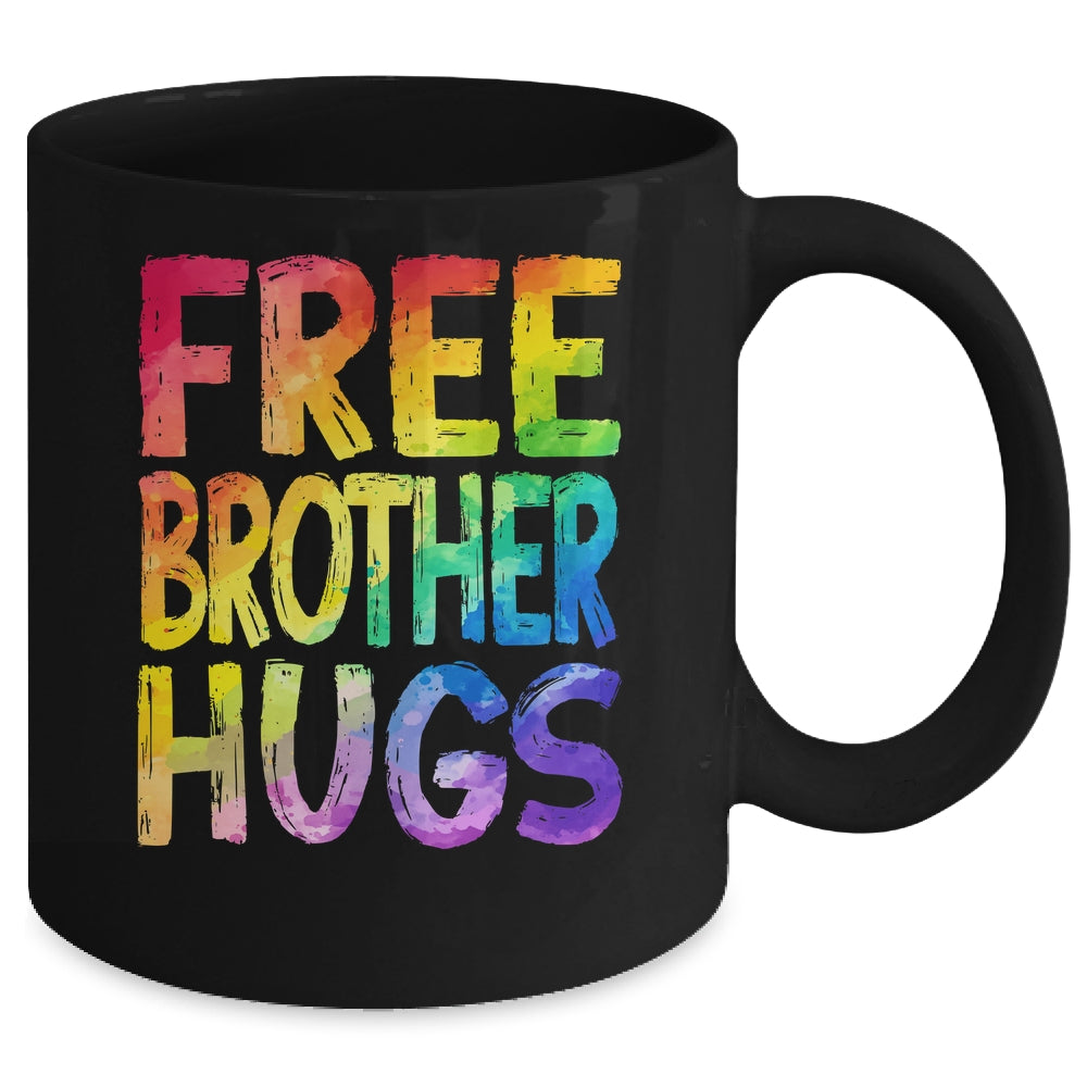 Free Brother Hugs LGBT Pride LGBTQ Lesbian Gay Rainbow Mug | siriusteestore