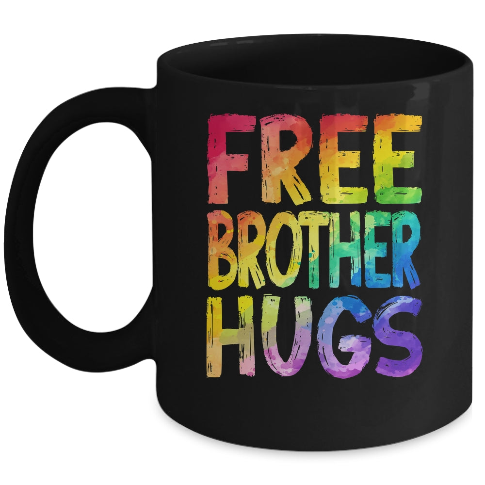 Free Brother Hugs LGBT Pride LGBTQ Lesbian Gay Rainbow Mug | siriusteestore
