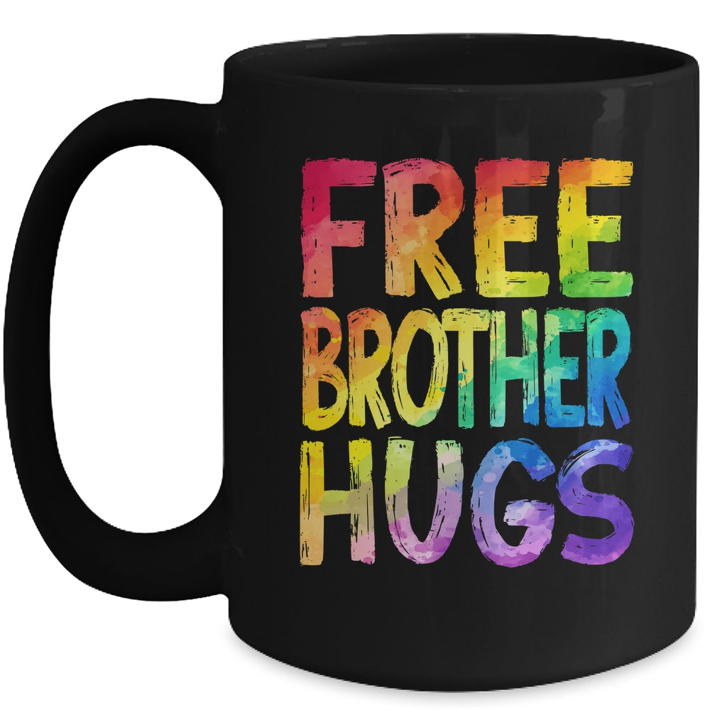 Free Brother Hugs LGBT Pride LGBTQ Lesbian Gay Rainbow Mug | siriusteestore