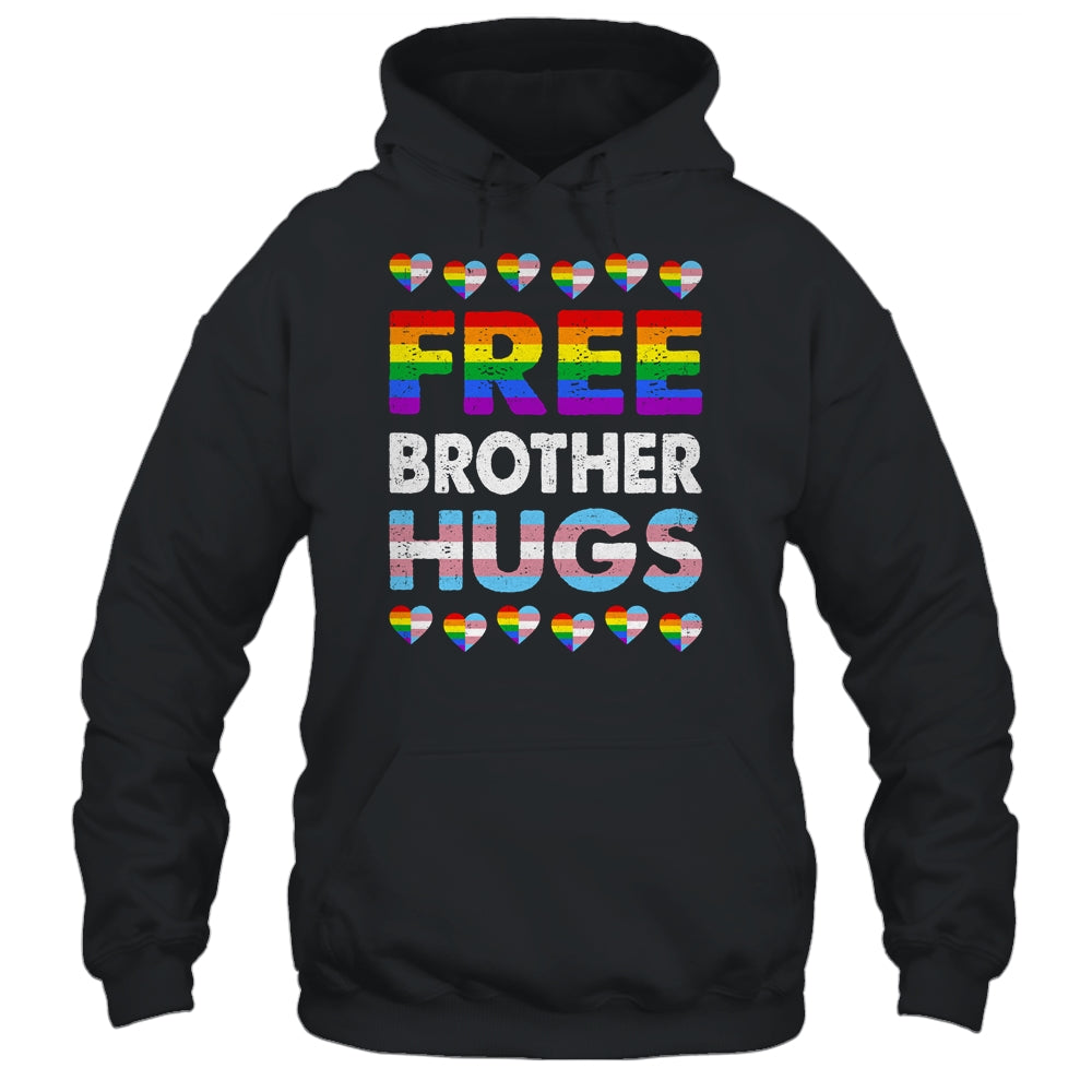 Free Brother Hugs Rainbow LGBTQ Gay Pride Month Proud Ally Shirt & Hoodie | siriusteestore