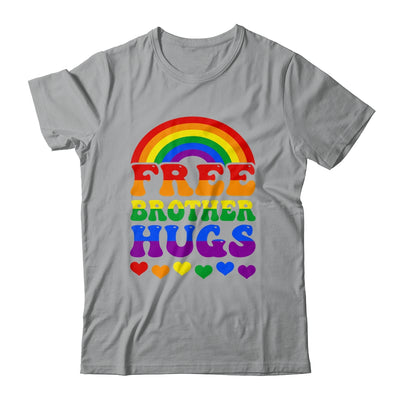 Free Brother Hugs Rainbow LGBT Lesbian Gay Trans Groovy Shirt & Hoodie | siriusteestore